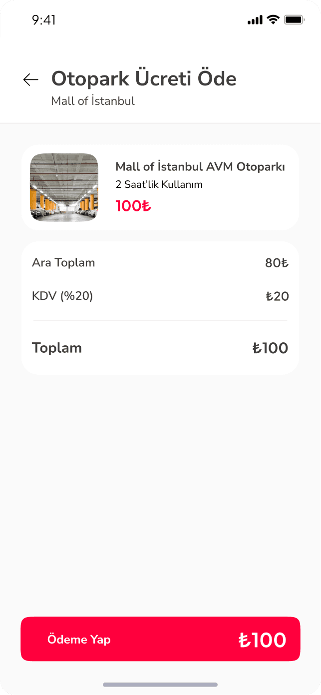 ParketShop sepet özet ekranı